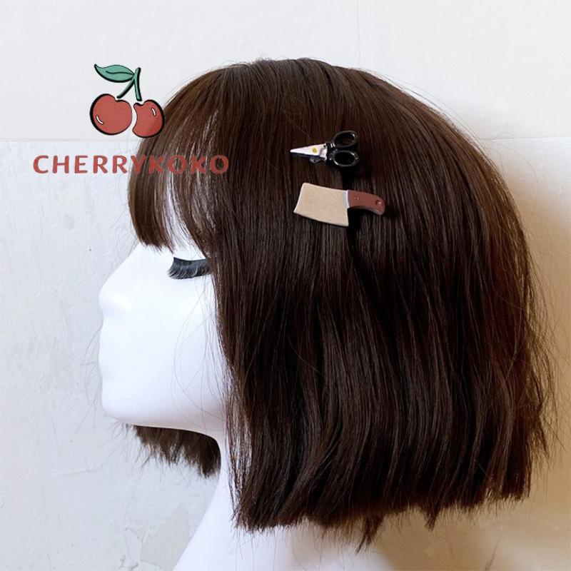 🍒🍒CHERRYKOKO Kẹp Tóc Hình Cây Kéo Hoạt Hình Dành Cho Nữ