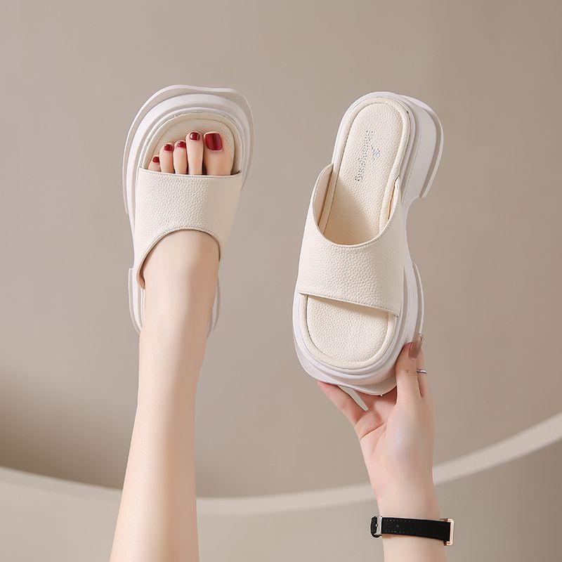 Dép Sandal Đế Dày Thời Trang Đi Biển Mùa Hè Cho Nữ