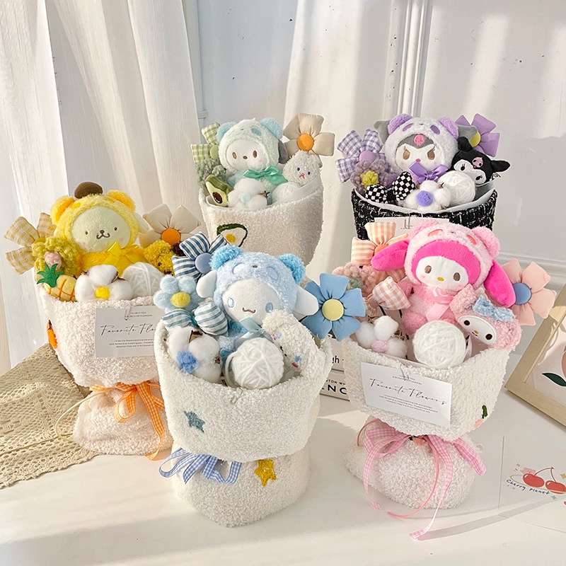 Bó Hoa Búp Bê Yugui Dog Kulomi Làm Quà Tặng Sinh Nhật / Lễ Tình Nhân