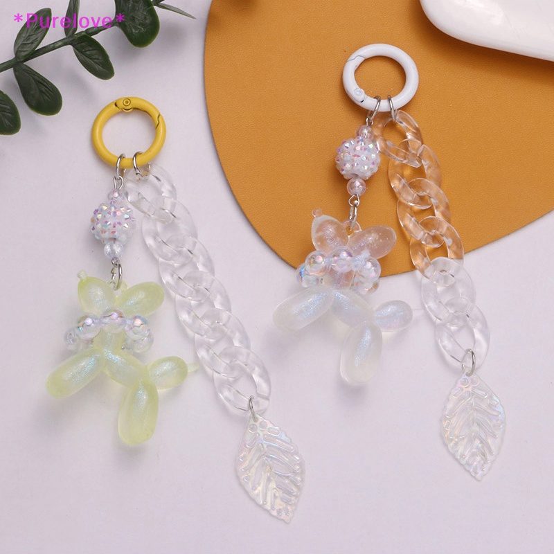 Móc Khóa Điện Thoại Hình Chú Chó Và Bong Bóng Dễ Thương Mới