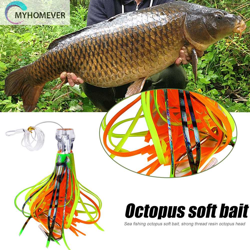 Mồi Câu Cá Giả Hình Bạch Tuộc Mềm Mại 22cm 100g