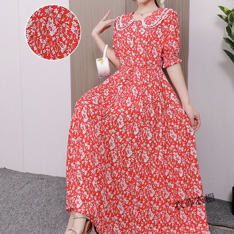 Đầm Cotton Lụa Một Mảnh Tay Ngắn Cột Dây Dáng Dài Phong Cách Bohemian Thời Trang Mùa Hè Cho Mẹ Bầu