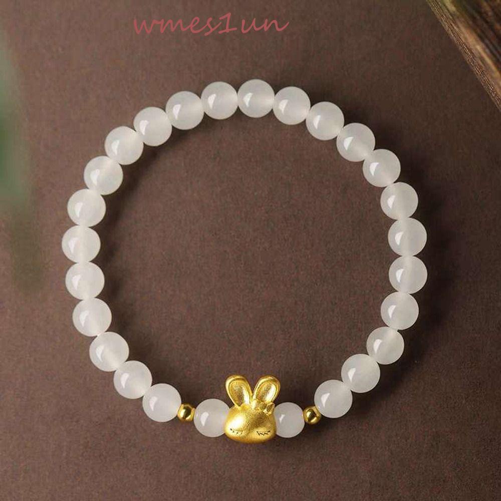 Vòng Đeo Tay WMES15H Thiết Kế Mắt Mèo Đính Đá Ngọt Ngào Thời Trang Cho Nữ|Vòng Tay Dây Thừng Cá Tính Độc Đáo