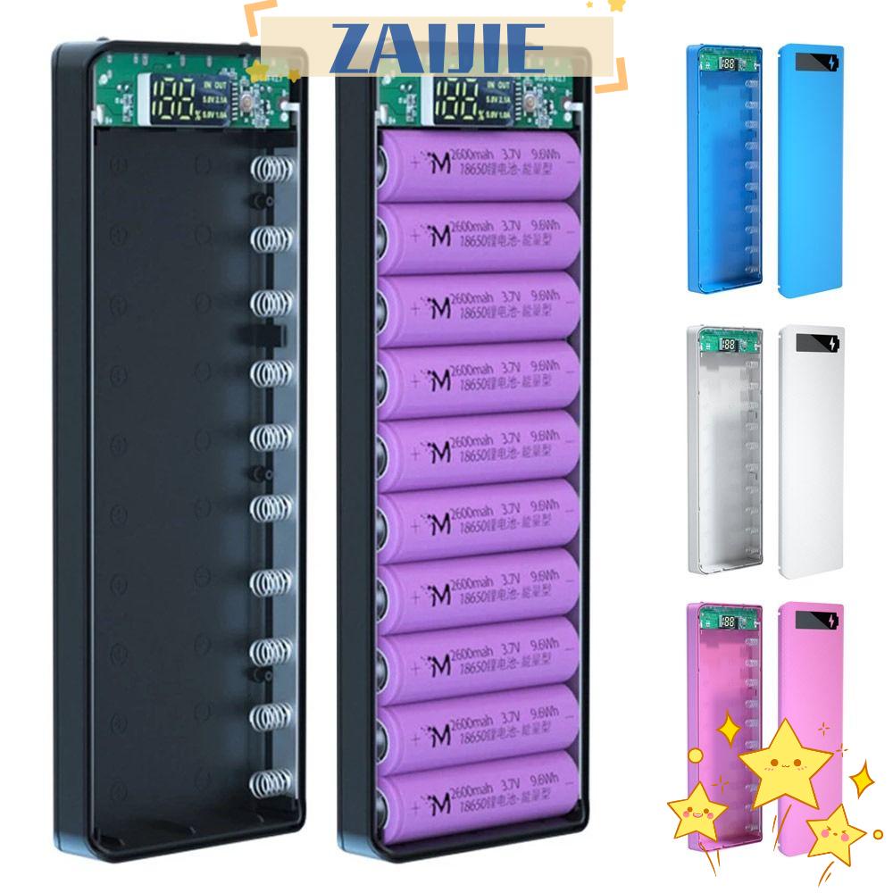 Hộp Đựng Pin ZAIJIE24 18650 10 Ngăn Tiện Dụng Ốp