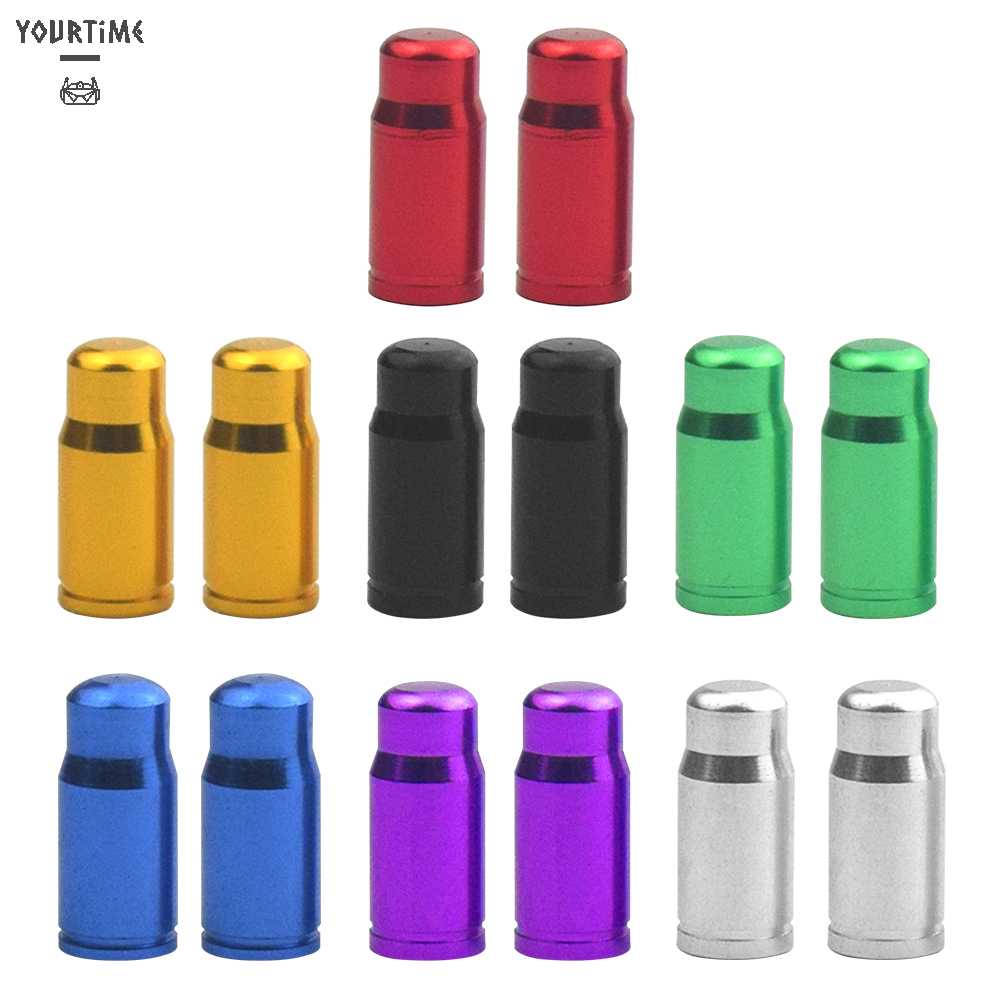 2 Nắp Van Xe Đạp Bằng Hợp Kim Nhôm