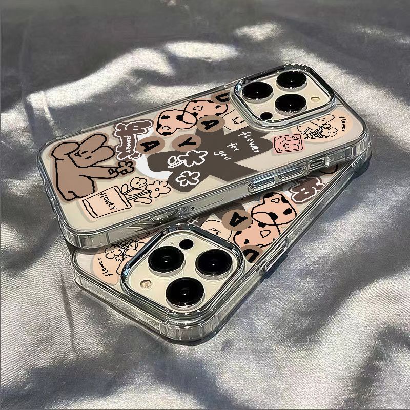 ✅Ốp Điện Thoại Dẻo Họa Tiết Chú Thỏ &amp; Chữ Tiếng Anh Đơn Giản Chống Sốc Cho Iphone1213In 14pro / 11 max 7plus8 R1BL