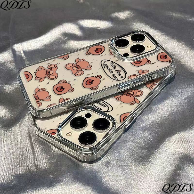 ✅Ốp Điện Thoại Dẻo Họa Tiết Hoạt Hình Chú Gấu Dễ Thương Chống Sốc Cho Iphone12MaxPlus14Pro QK3X 13 7