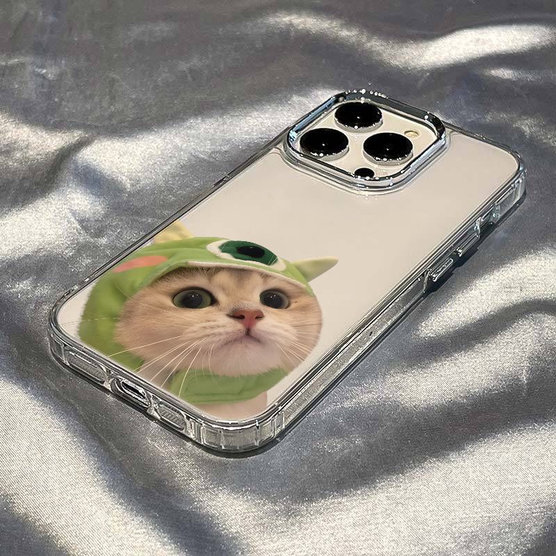 ✅Ốp Điện Thoại Mềm Chống Sốc In Hình Mèo / Đầu Đơn Giản Cho Iphone 8iPhone1214proplus 7max1311 Irf5