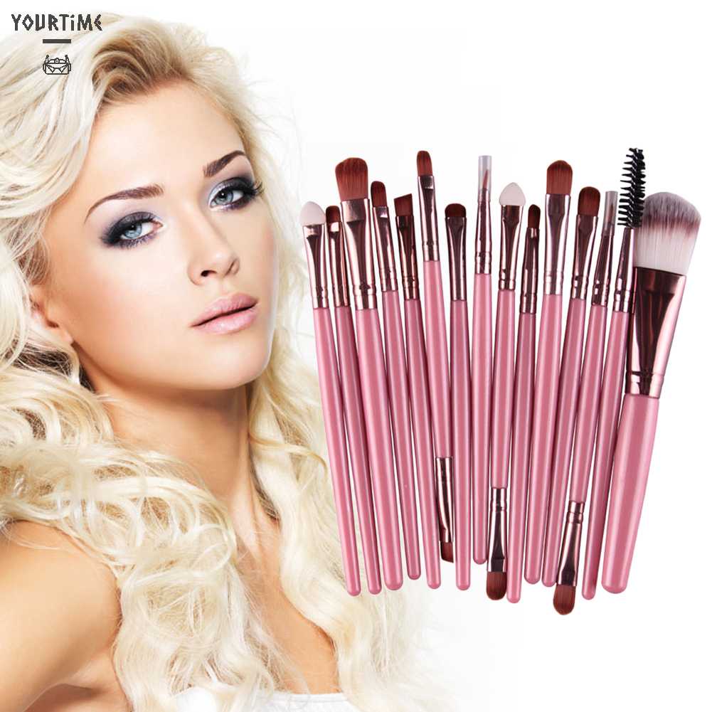 Set 15 Cọ Trang Điểm Chuyên Nghiệp Chất Lượng Cao