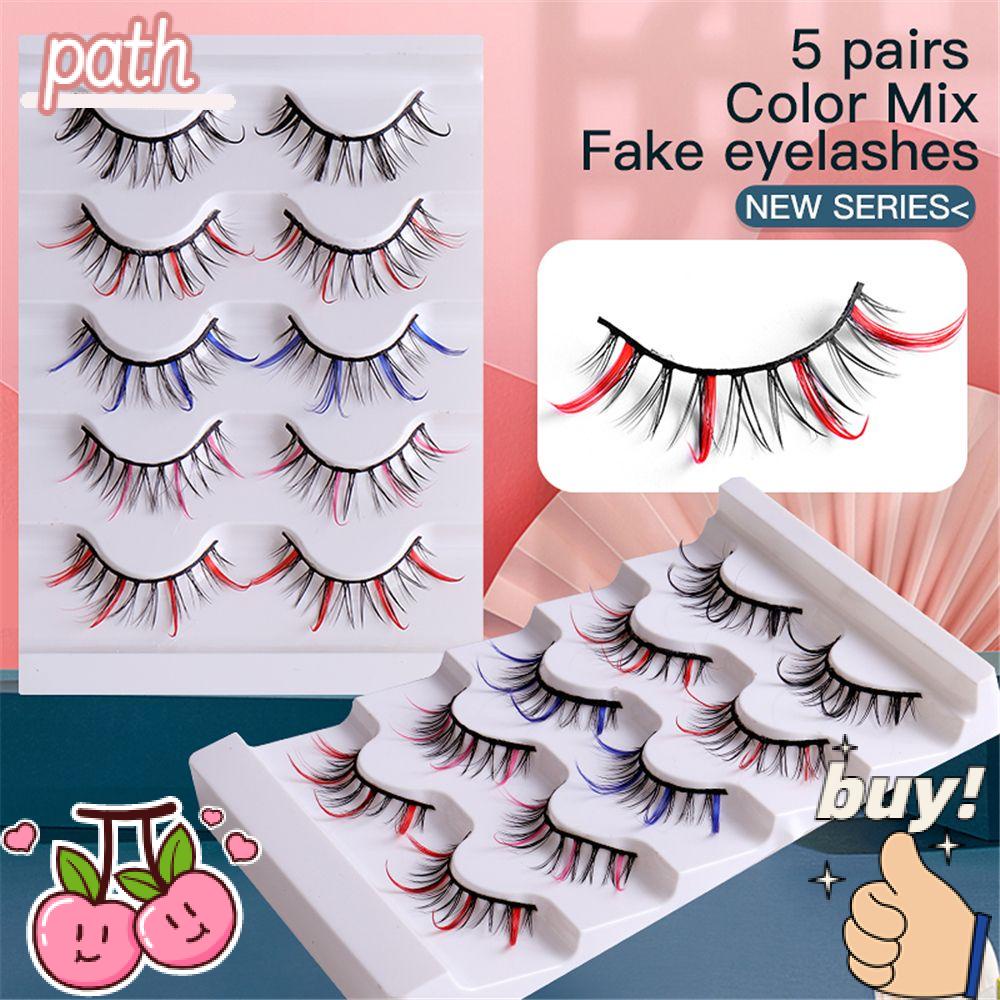 Lông Mi Giả Cong Bằng Lông Chồn Trang Điểm Nhiều Màu Tùy Chọn