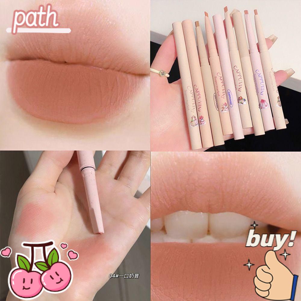 PATH Son Môi Dạng Bút Mềm Mượt Chống Dính Cốc Lâu Trôi Với 5 Màu Lự