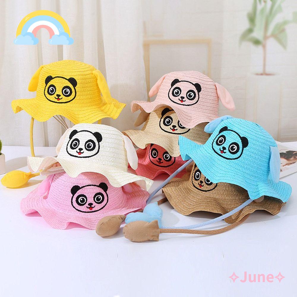 JUNE Mũ Cói Rộng Vành Chống Nắng Cao Cấp Thời Trang