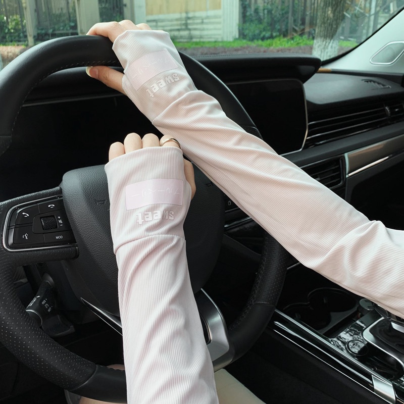 Kem chống nắng Ice Sleeves Ice Silk Sleeves Cool Sleeves  Bảo vệ Uv chống nắng lái xe lỏng lẻo  Tay áo bảo vệ cánh tay