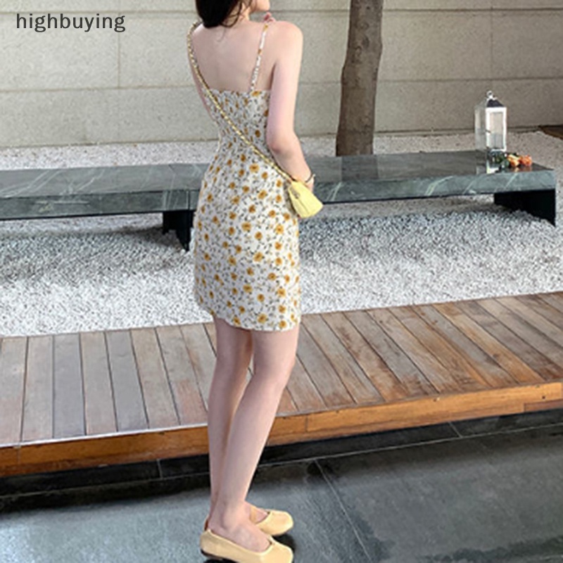 Đầm Hai Dây Dáng Ôm In Hoa y2k Thời Trang Quyến Rũ Cho Nữ