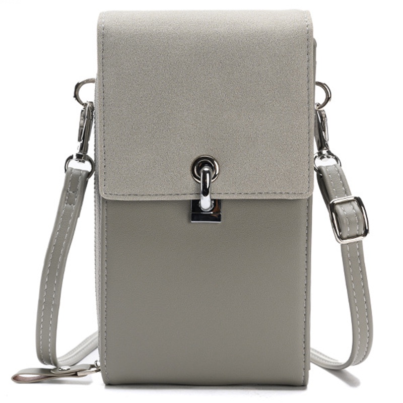 Túi Đựng Điện Thoại Hình Vuông Màu Trơn Đơn Giản Dễ Phối Đồ Cho Nữ