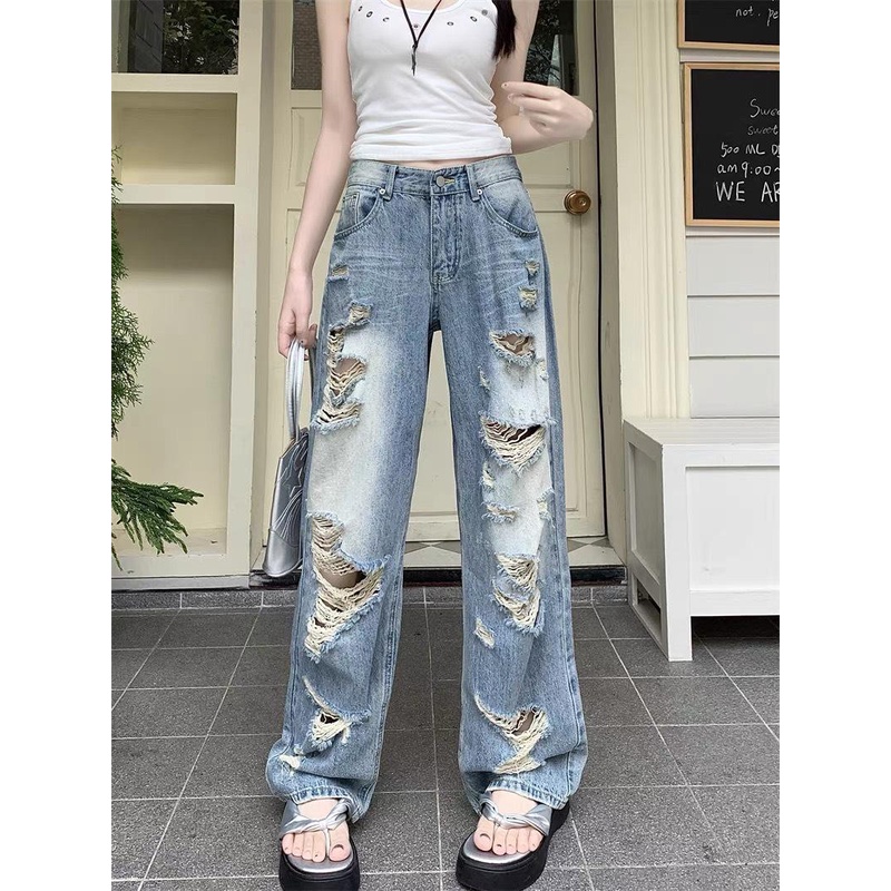 Quần Suông QC rách te tua 103cm Q314