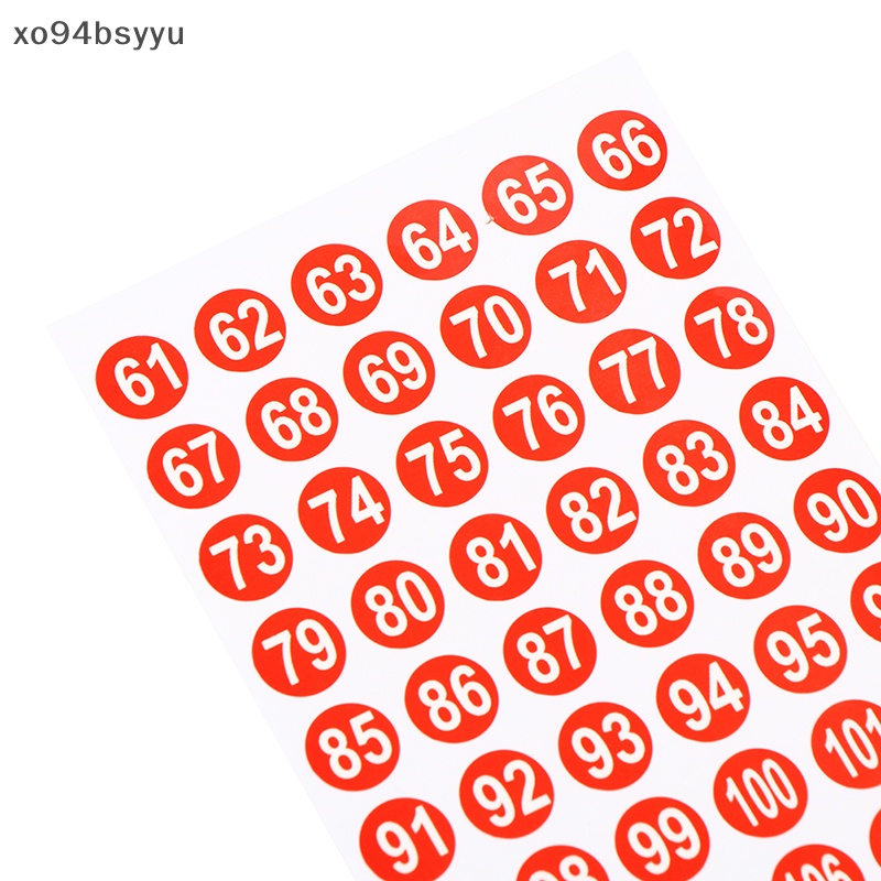 Set 3 Tờ Nhãn Dán Số 1-180 Trang Trí Móng Tay Xo94Bsyu