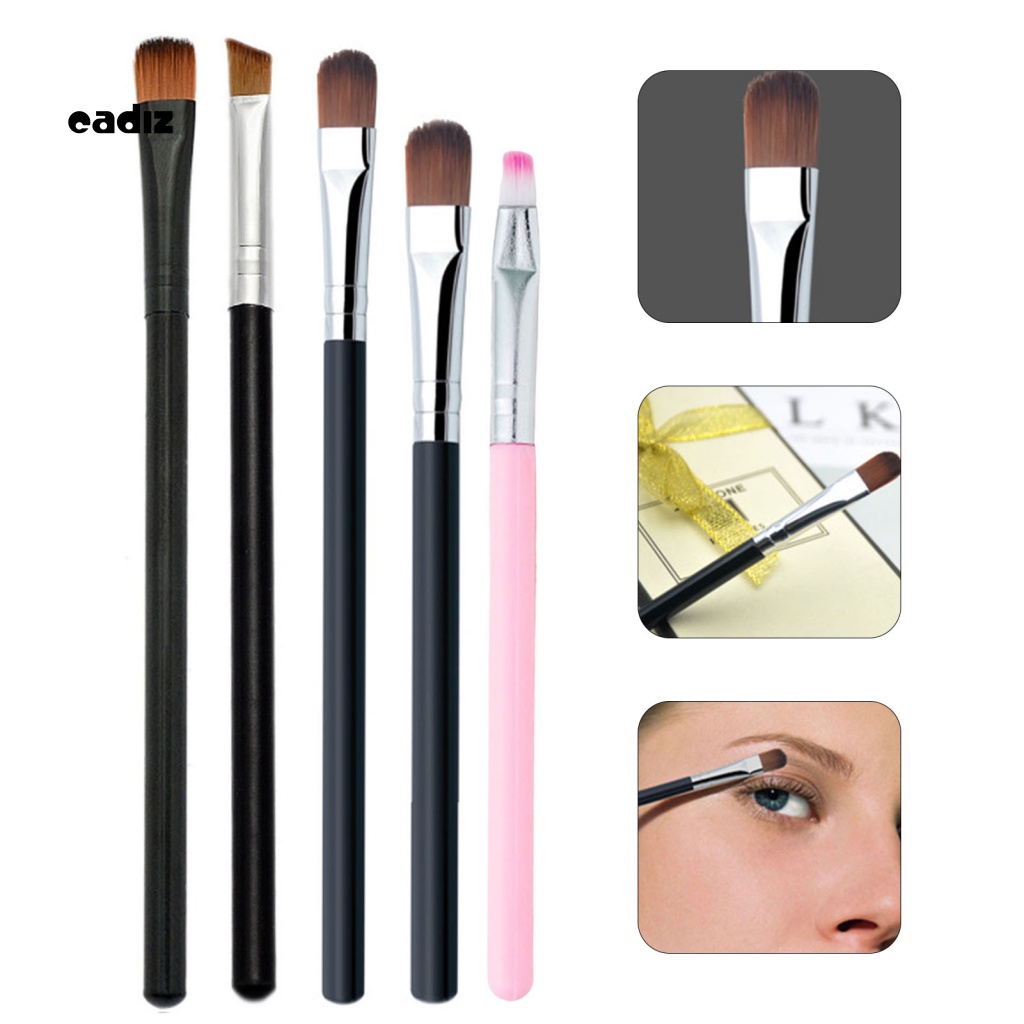 Set 5 Cọ Trang Điểm Mắt / Lông Mày / Lông Mi Mỏng Chống Trượt Nhanh Chóng Cho Nữ