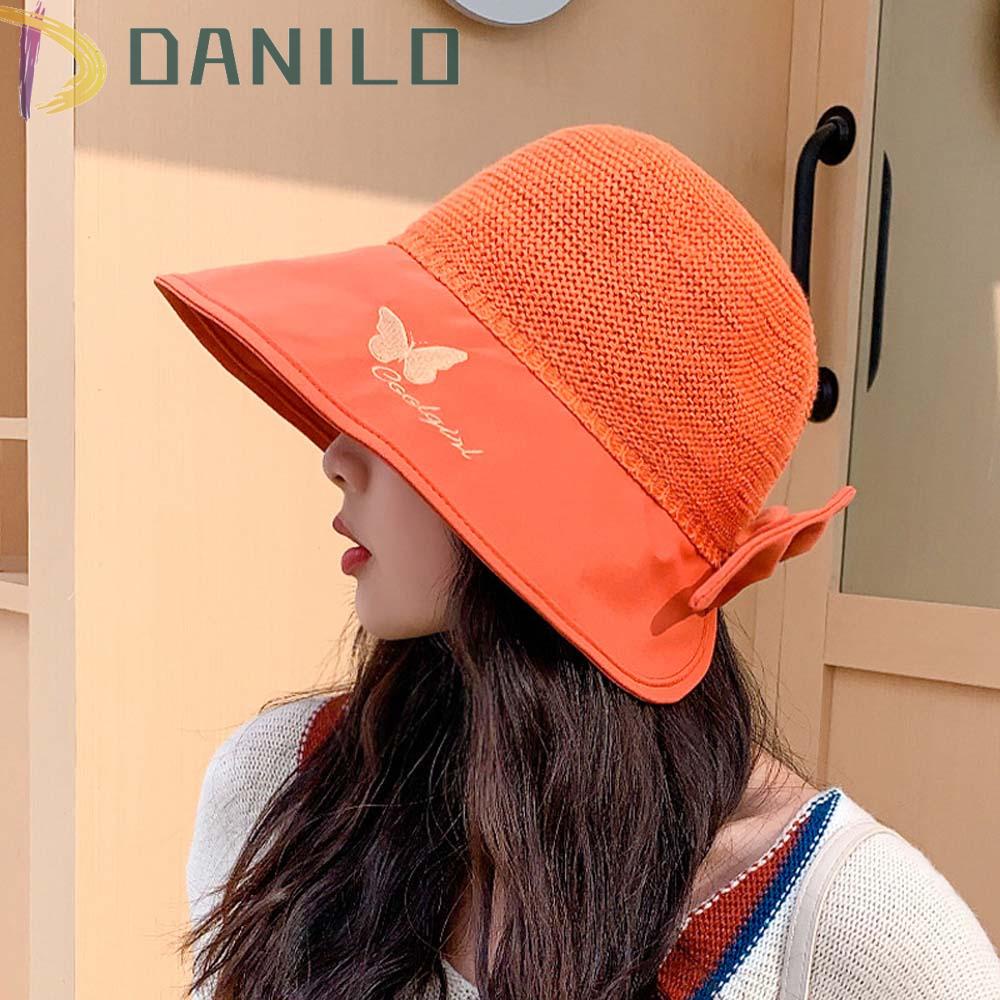 Mũ Tai Bèo Cotton Chống Tia Cực Tím Đính Nơ Phong Cách Hàn Quốc Cho Nữ