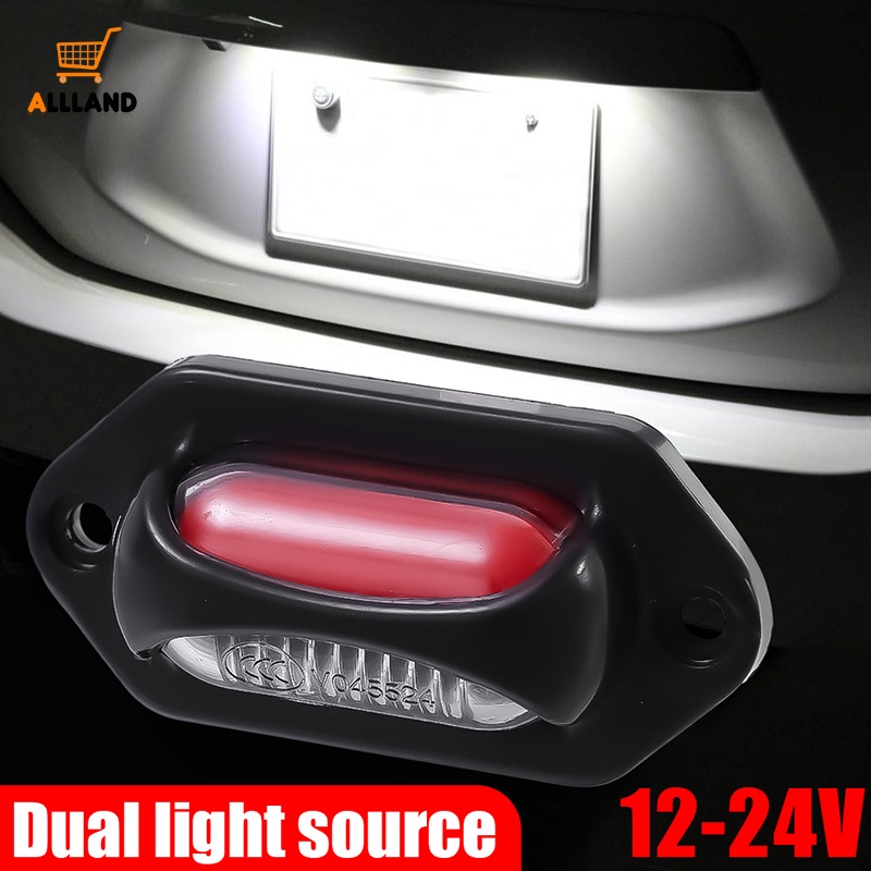 1 Đèn LED Cảnh Báo Siêu Sáng 2 Màu Bằng ABS Chống Thấm Nước Gắn Biển Số Xe Hơi