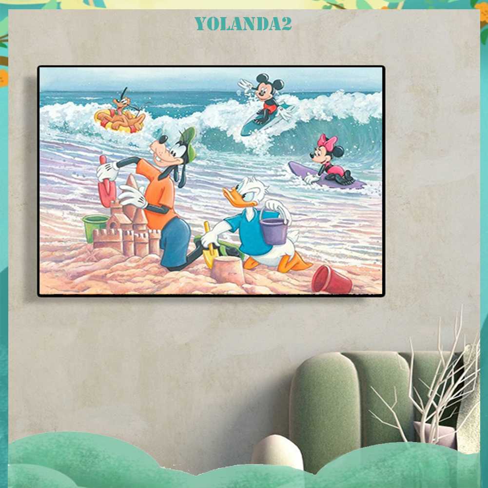 Tranh Đính Đá Kim Cương Toàn Bộ 5D DIY Hình Vẽ Mickey