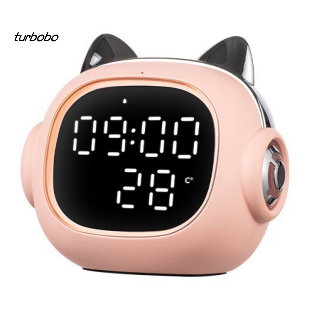 Loa Bluetooth Không Dây Tích Hợp Đèn LED Hiển Thị Giờ Hình Mèo Dễ Thương