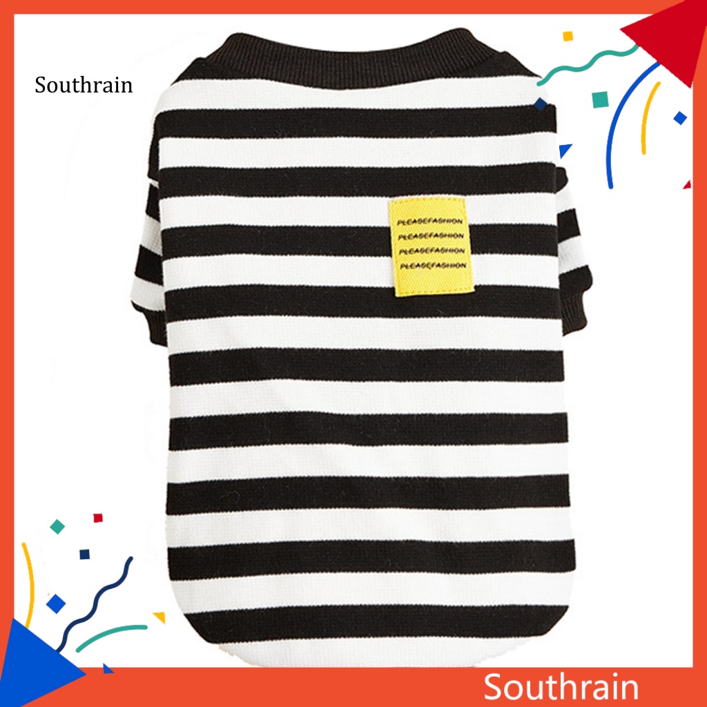 Áo Khoác Cardigan Họa Tiết Kẻ Sọc Hai Lớp Cài Nút Thời Trang Mùa Hè Cho Cún Cưng