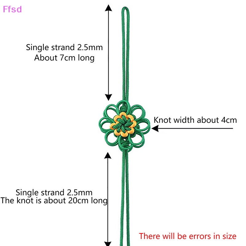 {Ffsd} Set 2 Mặt Dây Chuyền Thắt Nút Trung Hoa Trang Trí Túi Xách Phụ Kiện May Mặc Thủ Công Bán Chạy