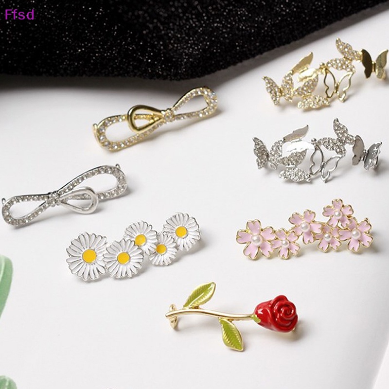 {Ffsd} Giày Thời Trang Đính Đá Kim Loại Ch Girl Quà Tặng Trang Trí * Bán Chạy