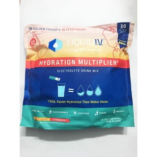 Bột điện giải Liquid I.V. Hydration Multiplier 30 gói (Golden Cherry & Strawberry)