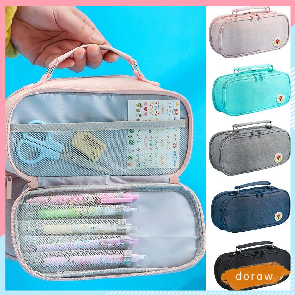 Túi Đựng Bút Bằng Vải Oxford Nhiều Ngăn Kích Cỡ Lớn Dễ Thương Xinh Xắn