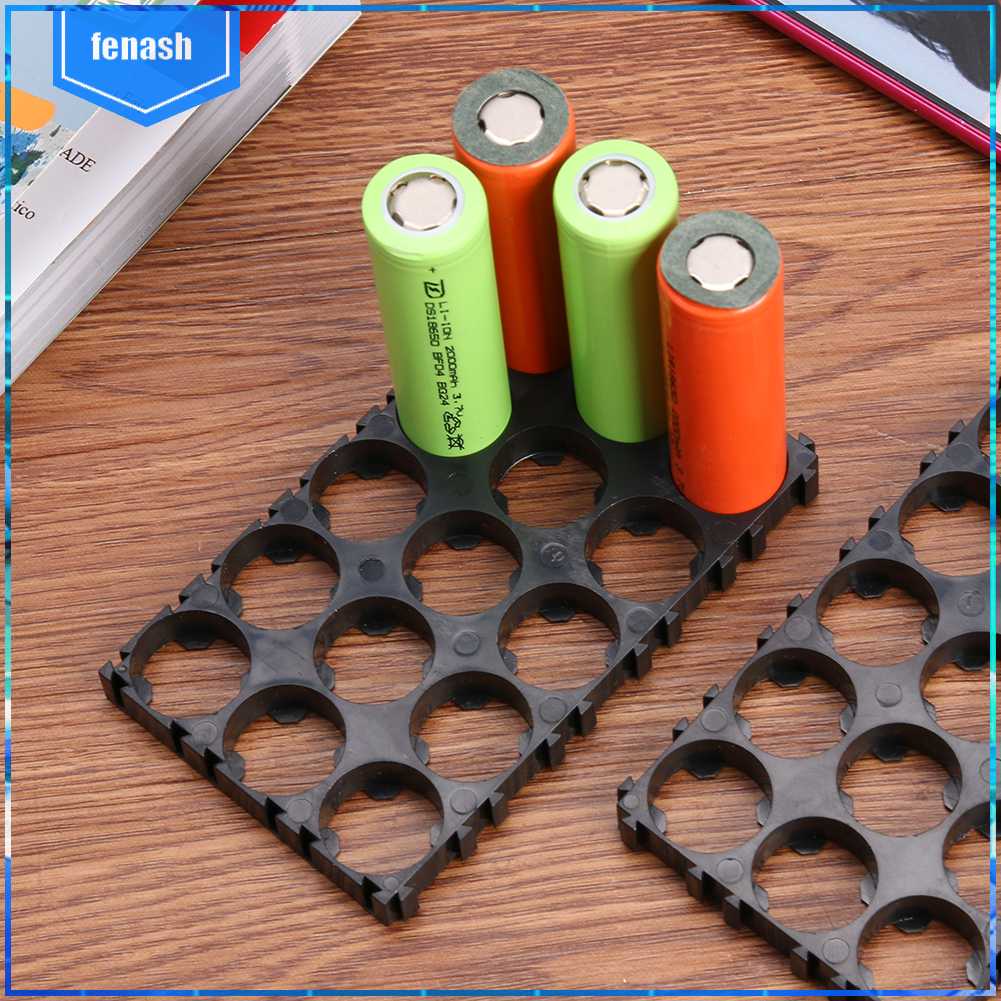 Bộ 2 Giá Đỡ Pin Chống Rung 3x5 Cell 18650 Hình Trụ DIY An Toàn Tiện Dụng