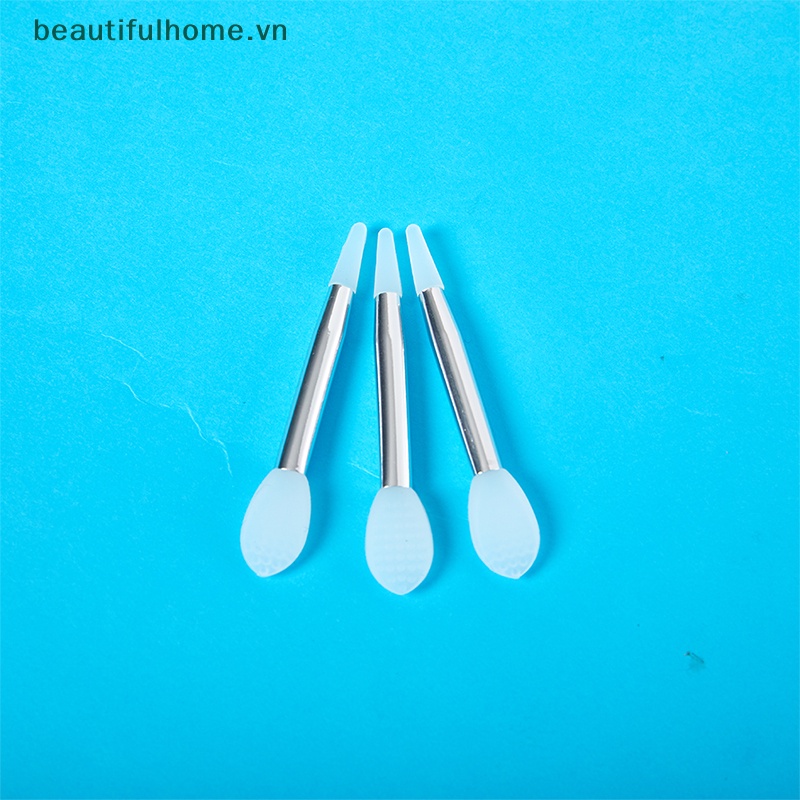 Cọ Đắp Mặt Nạ Môi Hai Đầu Silicone Với Cốc Hút Chống Bụi