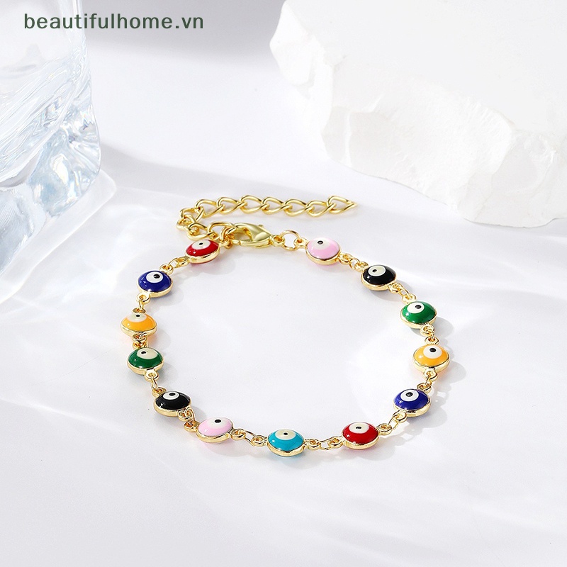 Vòng Tay Chuỗi Hạt Màu Sắc May Mắn Phong Cách Bohemian Thời Trang Mùa Hè Cho Nam Và Nữ