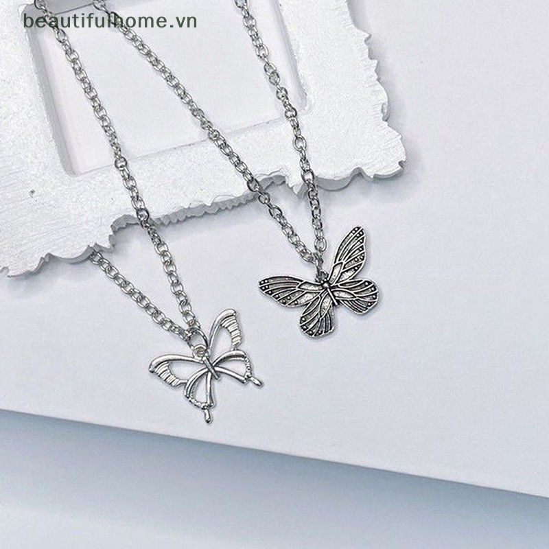 Vòng cổ Mặt Hình Bướm Rỗng Phong Cách Vintage Thời Trang Cho Nữ