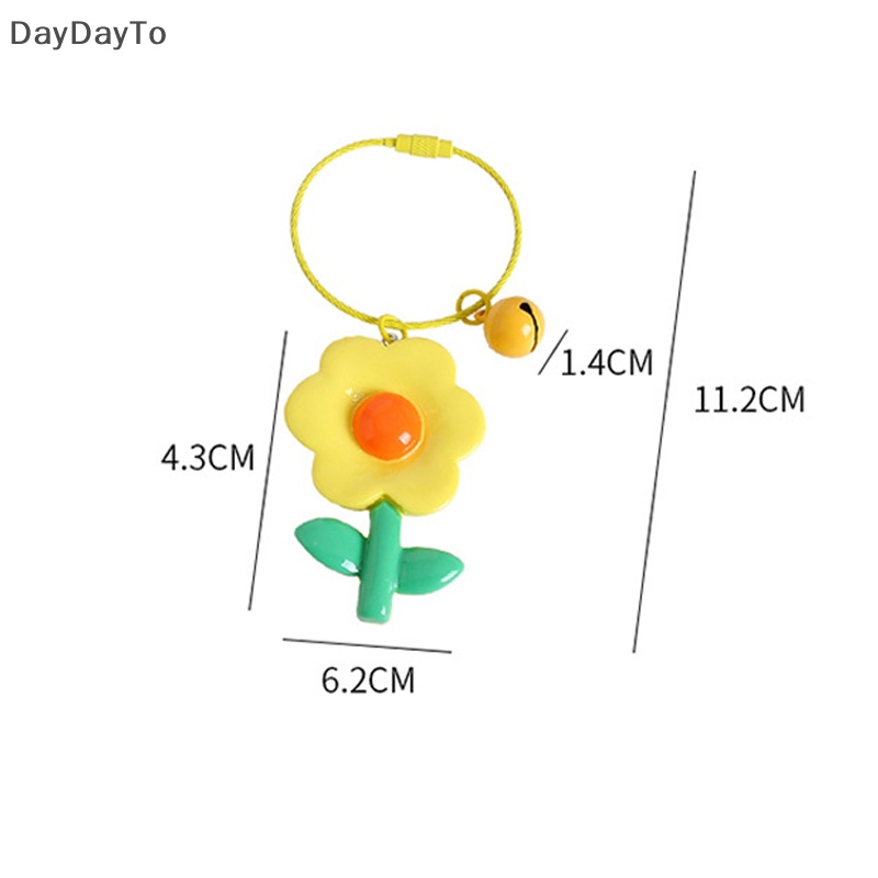Móc Chìa Khóa Hình Hoa Nhiều Màu Dễ Thương Phong Cách Hàn Quốc Cho Nữ