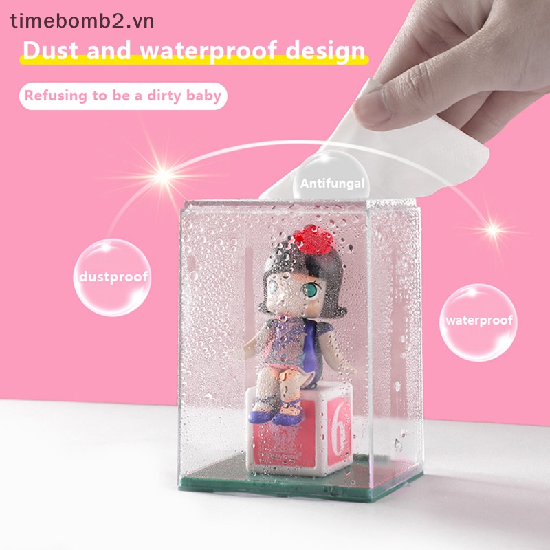 1 Hộp Trưng Bày Mô Hình Búp Bê Cỡ Nhỏ Trong Suốt Chống Bụi