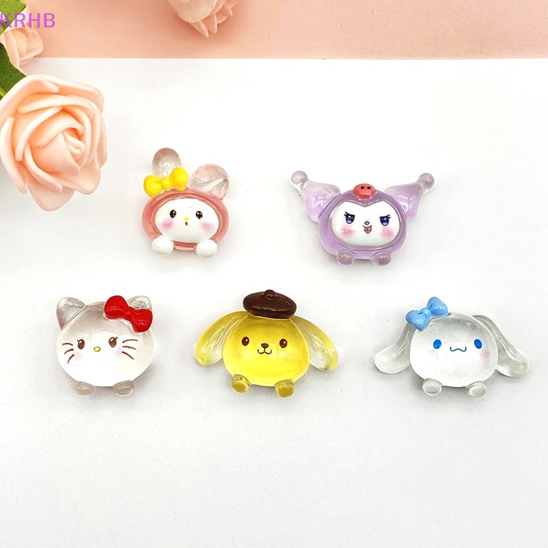 Bộ 2 Đồ trang trí Nhân Vật Sanrio Dạ Quang Dùng Trang Trí Tiểu Cảnh Mới