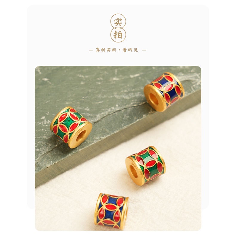 Phụ Kiện Hạt Xỏ Vòng Tay Tự Làm Xâu Chuỗi Hạt Màu Vàng Kim Phiên Bản Retention Cao Cấp