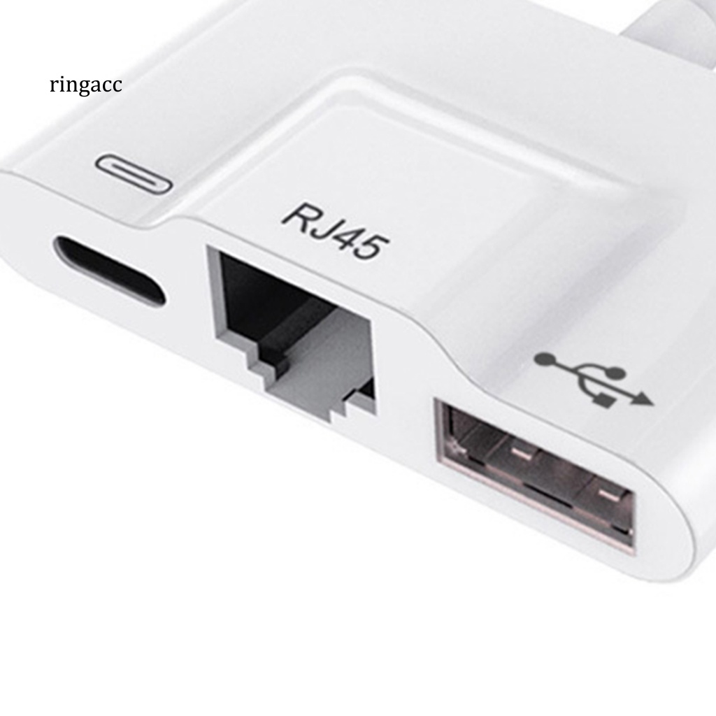 Đầu Chuyển Đổi Cổng USB 3 Trong 1 Tốc Độ Nhanh Cho Mạng Ethernet