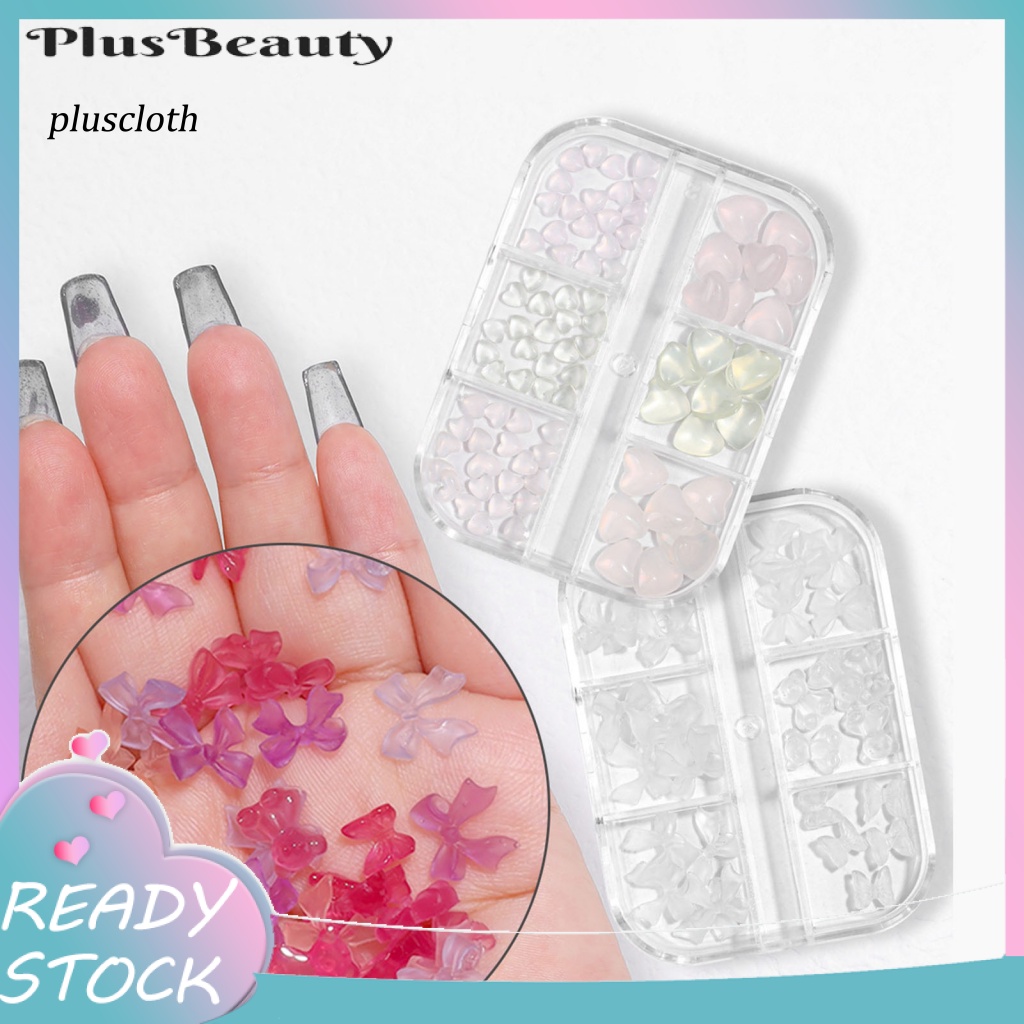 1 Hộp 6 Ngăn Đựng Phụ Kiện Trang Trí Móng Tay Nghệ Thuật Màu Sắc Tươi Sáng Dễ Sử Dụng