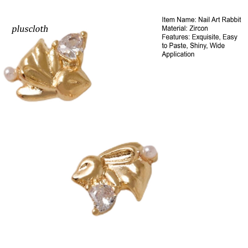 Set 2 Hộp Phụ Kiện Trang Trí Móng Tay Nghệ Thuật Hình Thỏ Năm Mới