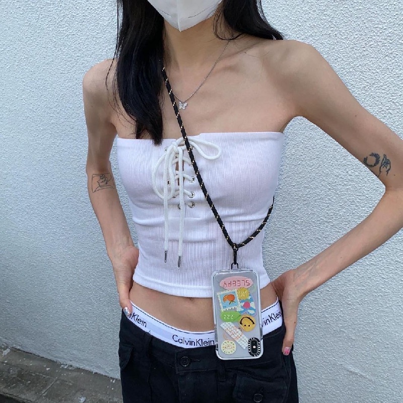 Áo Croptop Trễ Vai Thời Trang Mùa Hè Quyến Rũ Cho Nữ