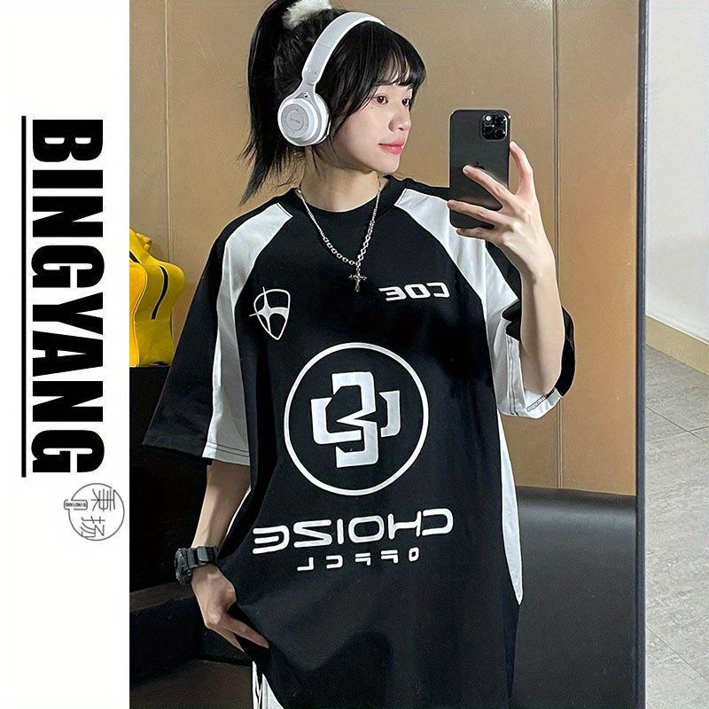 Áo Thun Ngắn Tay In Hình Xe Máy + Quần Thể Thao Thời Trang Cho Nam Nữ