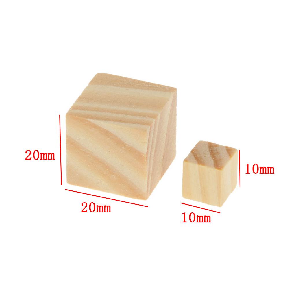 Set 50 Viên Gỗ Vuông 10x10mm 11