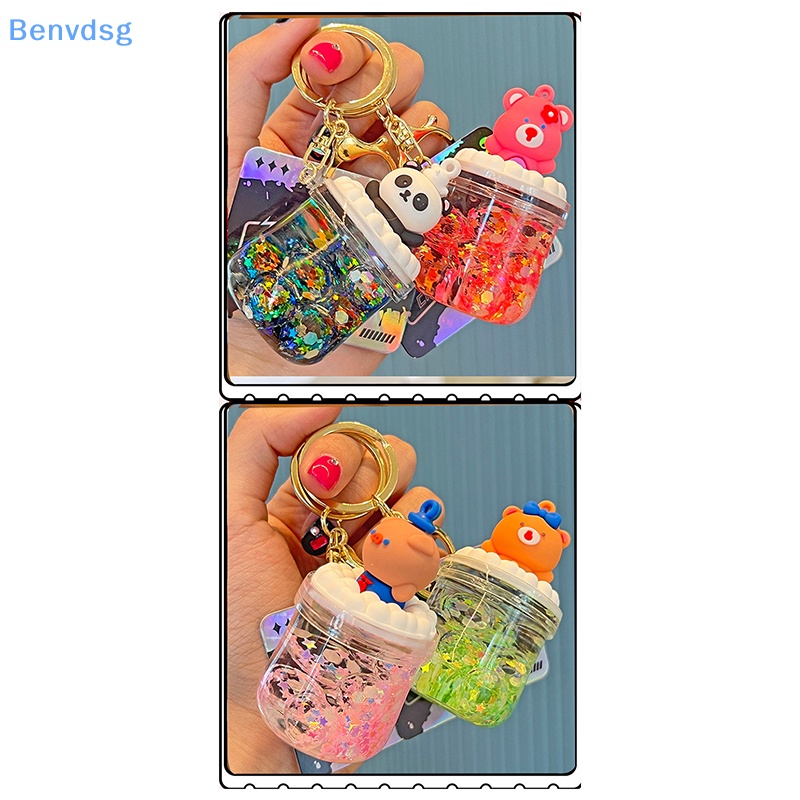 Benvdsg > Móc Khóa Hạt Cườm Hình Gấu Trúc Hoạt Hình Chuyển Động Dạng Lỏng Có Thể Di Chuyển