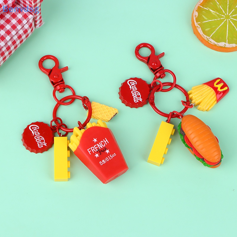 Benvdsg > Móc Khóa Hình Bánh Hamburger Khoai Tây Chiên Bánh Quy Ba Lô Sáng Tạo Dễ Thương Làm Quà Tặng Cho Học Sinh