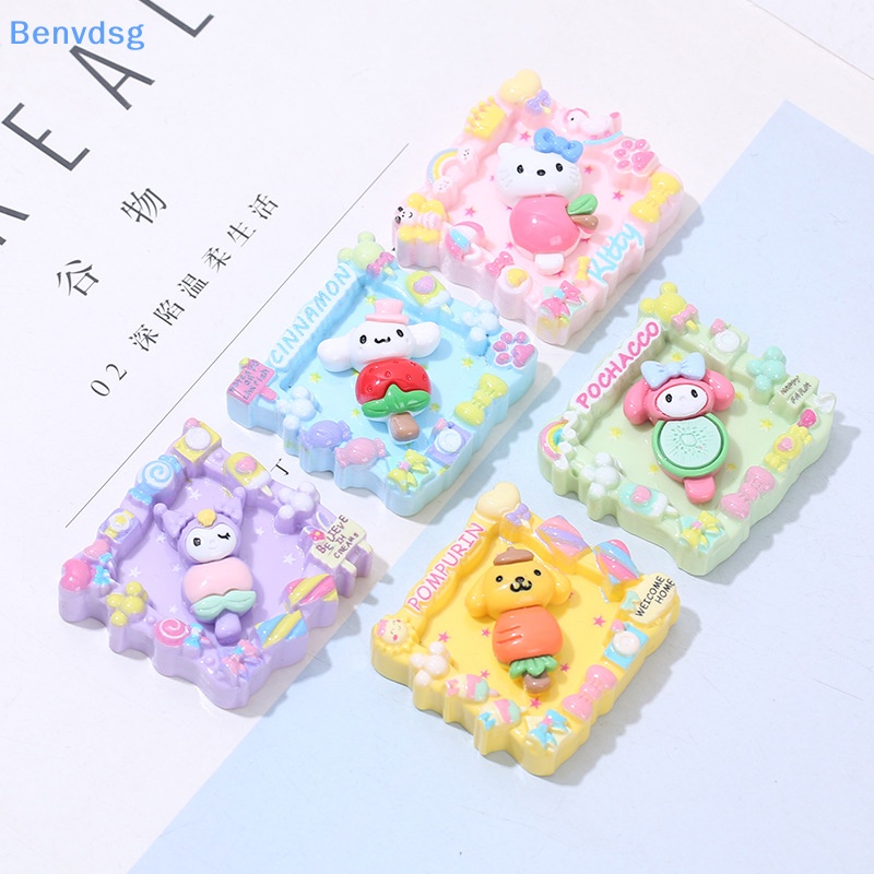> Phụ Kiện Khung Ảnh Hình Động Vật Hoạt Hình Kuromi Melody Bằng Nhựa Resin Cho Ốp Điện Thoại