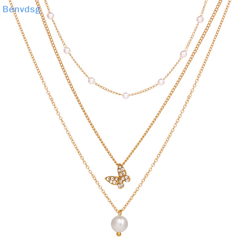 Benvdsg > Vòng Cổ Choker Nhiều Lớp Mặt Hình Bướm Và Ngọc Trai Thanh Lịch Phụ Kiện Trang Sức Cho Nữ well