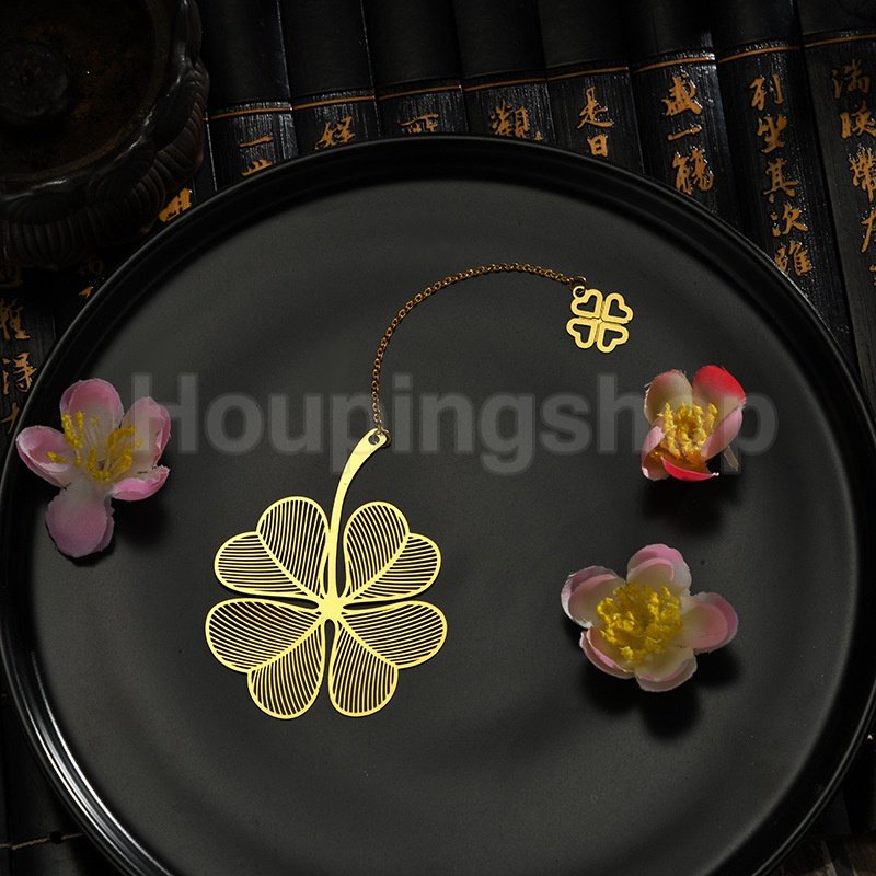 Bookmark Kim Loại Hình Lá Phong Cách Trung Hoa